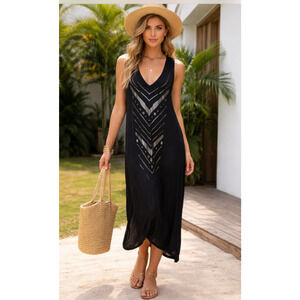 green emerald velvet dress Florence Handkerchief Dress 12 / Poseidon main image 1